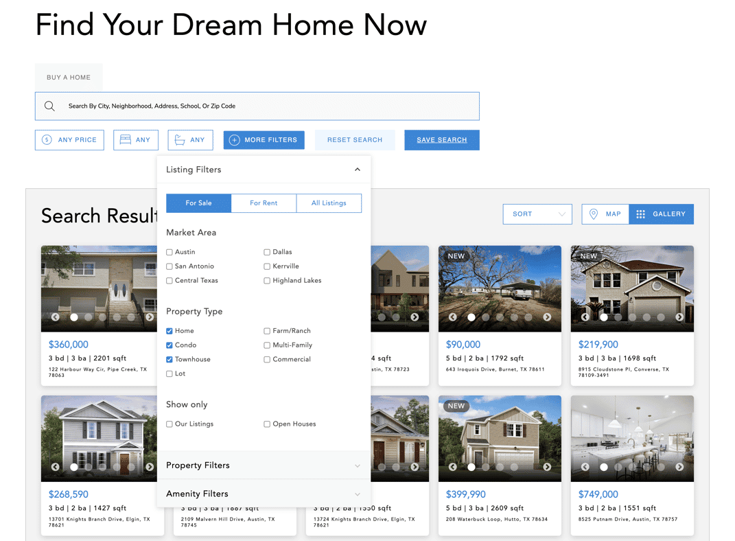 Custom Real Estate Website