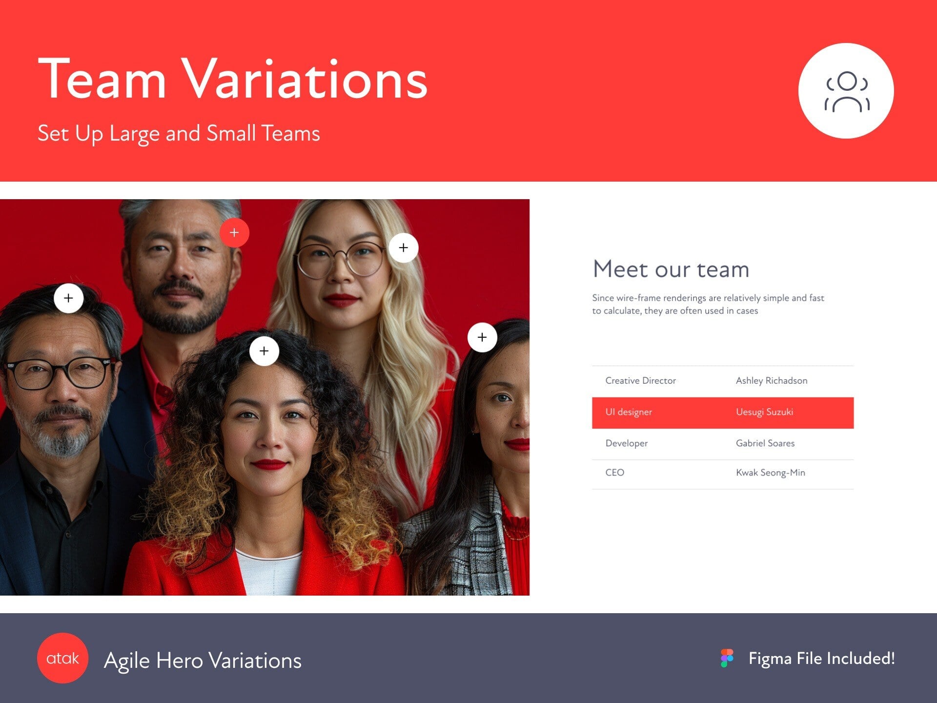 Highlight team members with a customizable module that’s easy to set up—no coding needed.