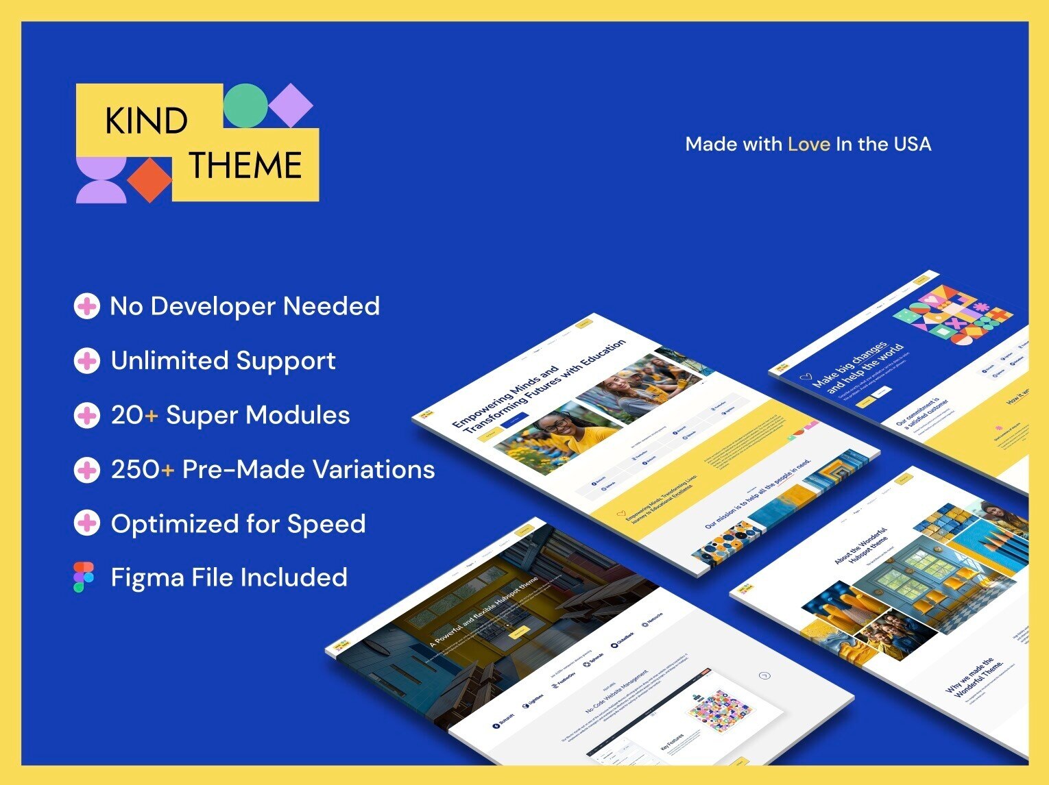 All website pages use variations from our super modules. These have been created as starting points.